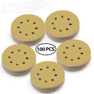5 inch 8 Hole 60-220 Grit Sanding Discs Orbital Sander paper Hook and Loop Pads