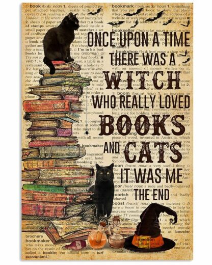 8″x12″ Metal Aluminum Sign - Witch Love Book And Cat - Image 3