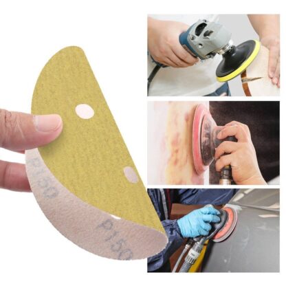 5 inch 8 Hole 60-220 Grit Sanding Discs Orbital Sander paper Hook and Loop Pads - Image 4