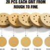 5 inch 8 Hole 60-220 Grit Sanding Discs Orbital Sander paper Hook and Loop Pads - Image 6