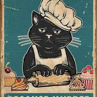 8"x12" Metal Aluminum Sign - Baking Because Murder Is Wrong
