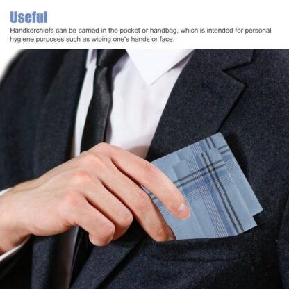 12pcs Men's Handkerchiefs Classic Hankies Hanky Pocket Square Hankerchief Random - Image 5