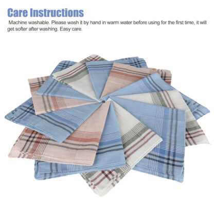12pcs Men's Handkerchiefs Classic Hankies Hanky Pocket Square Hankerchief Random - Image 6